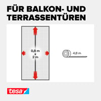 Plasă de insecte magnetică tesa Insect Stop - 2,0 m x 0,8 m - Perdea pentru ușă împotriva insectelor, culoare antracit 4
