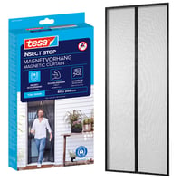 Plasă de insecte magnetică tesa Insect Stop - 2,0 m x 0,8 m - Perdea pentru ușă împotriva insectelor, culoare antracit 1