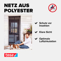 Magnetická sieťka proti hmyzu tesa Insect Stop, 2,2 m x 1,0 m, antracitová, dverová závesná sieťka 6