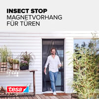 Magnetická sieťka proti hmyzu tesa Insect Stop, 2,2 m x 1,0 m, antracitová, dverová závesná sieťka 3