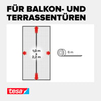 Magnetická sieťka proti hmyzu tesa Insect Stop, 2,2 m x 1,0 m, antracitová, dverová závesná sieťka 4