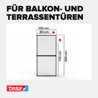 Plasă de țânțari tesa Insect Stop cu ramă de aluminiu premium pliabilă pentru ușă - Dimensiune reglabilă - Antracit 4