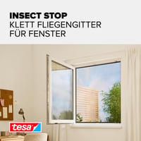 tesa Insect Stop sieťka proti hmyzu na okno so suchým zipsom – 3 ks, 130x150 cm, biela, sieťka proti hmyzu bez vŕtania, 1 ks bol odskúšaný 3