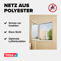 Plasă de insecte tesa Insect Stop cu scai pentru ușă - 110 x 130 cm - Plasă de protecție împotriva insectelor, culoare antracit 7