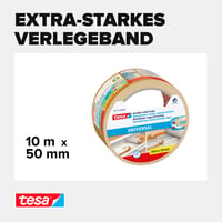tesa obojstranná lepiaca páska Universal - na balenie, dekorovanie, koberce a ručné práce - 10 m x 50 mm 3