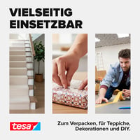 tesa obojstranná lepiaca páska Universal - na balenie, dekorovanie, koberce a ručné práce - 10 m x 50 mm 4