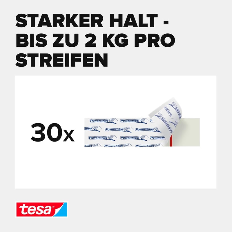 tesa Powerstrips Large öntapadós rögzítőcsík 58000 - erős tartás
