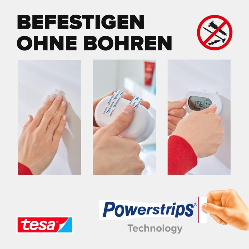 tesa Powerstrips Large öntapadós rögzítőcsík 58000 - erős tartás