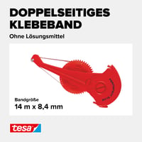 Rezervă pentru aplicator de bandă adezivă permanentă tesa ecoLogo - 14 m x 8,4 mm - Casetă de schimb cu inserare prin clic 3