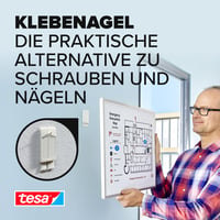Cui adeziv tesa pentru tapet și tencuială, capacitate portantă 2 kg, 3 x 2 cuie, Powerstrips, îndepărtare fără urme, pentru suprafețe delicate 2