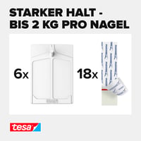 Cui adeziv tesa pentru tapet și tencuială, capacitate portantă 2 kg, 3 x 2 cuie, Powerstrips, îndepărtare fără urme, pentru suprafețe delicate 3