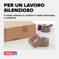 Tichá baliaca páska tesa tesapack Strong s ručným odvíjačom – hnedá – 66 m x 50 mm 5