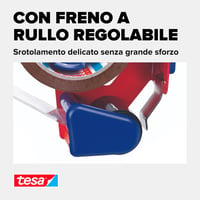Tichá baliaca páska tesa tesapack Strong s ručným odvíjačom – hnedá – 66 m x 50 mm 4
