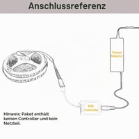 Tesfish 24V RGB LED szalag 5 m, SMD 5050 IP20, 600 LED, színváltós fénycsík hálószobába, konyhába, dekorációhoz 6