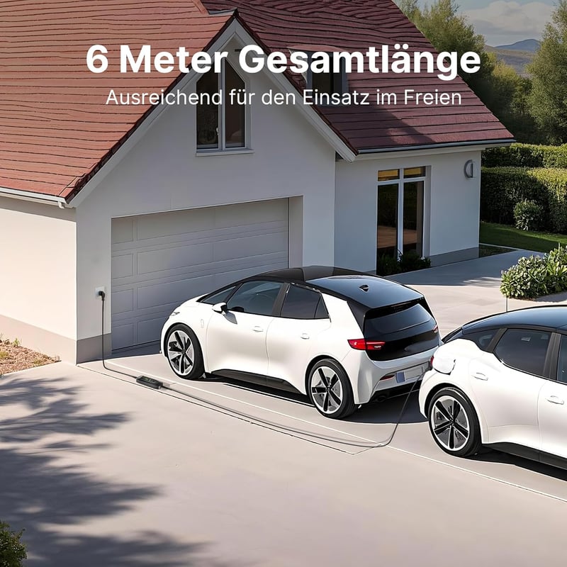 Teskee Type 2 Schuko 3.68 kW hordozható EV töltőkábel 16A 6m IP65