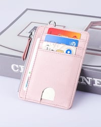 Teskyer női slim pénztárca RFID védelemmel, 8 kártyatartóval, világosrózsaszín 4