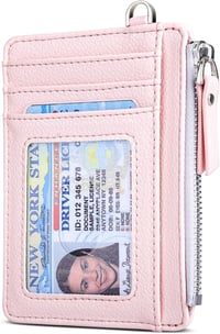 Teskyer női slim pénztárca RFID védelemmel, 8 kártyatartóval, világosrózsaszín 1