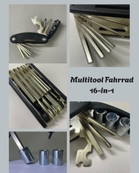 Teslniher Kerékpár Multiszerszám 16-in-1 Javító Készlet Hegyi Kerékpárhoz Foltokkal és Szelep Adapterekkel Fekete 6