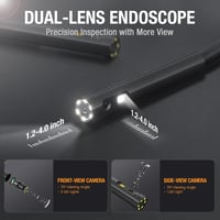 Teslong 1080P HD Kettős Lencsés Endoszkóp Kamera 5mm IP67 Vízálló Vizsgálókamera Beépített Világítással és 32GB TF Kártyával 5m Kábellel 3
