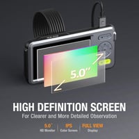 Teslong 1080P HD Kettős Lencsés Endoszkóp Kamera 5mm IP67 Vízálló Vizsgálókamera Beépített Világítással és 32GB TF Kártyával 5m Kábellel 4