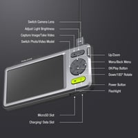 Teslong 1080P HD Kettős Lencsés Endoszkóp Kamera 5mm IP67 Vízálló Vizsgálókamera Beépített Világítással és 32GB TF Kártyával 5m Kábellel 9