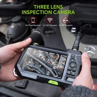 Teslong Endoszkóp Kamera 3 Lencsével, 5" IPS Kijelzővel, 5m Vízálló Vizsgálókamera, Kézi Fókusz, 32GB Kártya, 3500mAh Akkumulátor 5
