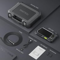 Teslong Endoszkóp Kamera 3 Lencsével, 5" IPS Kijelzővel, 5m Vízálló Vizsgálókamera, Kézi Fókusz, 32GB Kártya, 3500mAh Akkumulátor 7