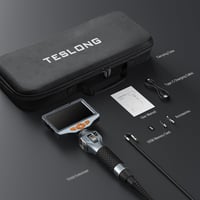 TESLONG Endoszkóp Kamera Dupla Lencse 6,5mm Forgó Fej 5 Colos LCD Kijelző LED Világítás 1,55m 7