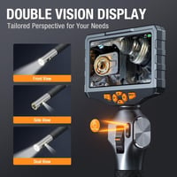 TESLONG Endoszkóp Kamera Dupla Lencse 6,5mm Forgó Fej 5 Colos LCD Kijelző LED Világítás 1,55m 3