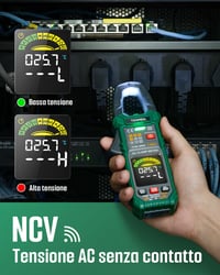 TESMEN TCM-300A Digitális Lakatfogó Multiméter AC/DC Feszültség Árammérő NCV Hőmérő 5