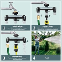 Tesmotor 3 utas vízcsap elosztó 3/4 col golyóscsappal vízáramlás szabályozáshoz - 3-way T-distributor/Grey 6