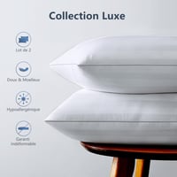 Vankúš TESQ 60x60 cm, 2 ks, mäkká luxusná hotelová kvalita, priedušný a hypoalergénny, vhodný pre spánok na boku, chrbte aj bruchu, prateľný 5
