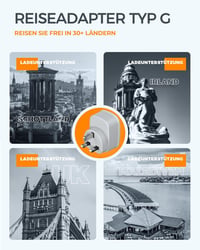 TESSAN 2 db Utazási Adapter UK Anglia Németország Csatlakozó 2 USB Aljzat 3