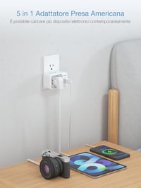 TESSAN Utazási Adapter USA Kanada Mexikó 2 USB Aljzat Töltő 6