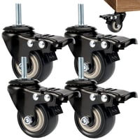 TESSTSY 4 db Forgókerék Fékes M8x25mm 50mm Bútor Görgő Terhelhetőség 21kg 1