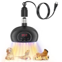 Vyhrievacia lampa pre kurčatá a plazy, 200W-350W-500W, UVA/UVB svetlo, 3-6-9-12-hodinový časovač, vyhrievacia lampa pre domáce zvieratá, do skleníka, pre psov a mačky 1