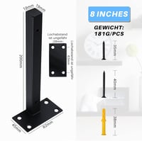 Tesyeux 4 db Fali Konzol Tartó 30 kg Terhelhetőség Rozsdamentes Acél 20 cm 2