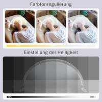 Tetipa LED Műkörmös Asztali Lámpa - Félhold Alakú Kozmetikai Világítás Szempillához, Távirányítóval, 3-6000K Állítható Fényerővel, 3 Fénymód 6