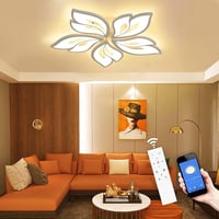 Tetipa Virág Alakú LED Mennyezeti Lámpa 40-80W - Távirányítós, Applikációs Vezérlés, Színhőmérséklet Állítás, Fényerőszabályzás, Modern Dizá 1