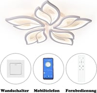 Tetipa Virág Alakú LED Mennyezeti Lámpa 40-80W - Távirányítós, Applikációs Vezérlés, Színhőmérséklet Állítás, Fényerőszabályzás, Modern Dizá 3