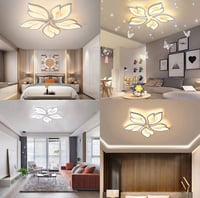 Tetipa Virág Alakú LED Mennyezeti Lámpa 40-80W - Távirányítós, Applikációs Vezérlés, Színhőmérséklet Állítás, Fényerőszabályzás, Modern Dizá 6