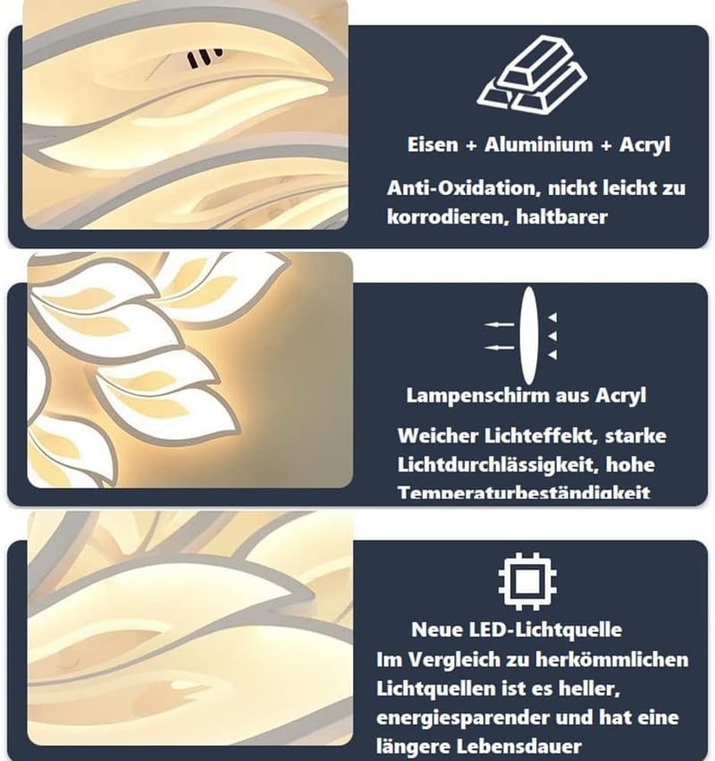 Tetipa Virág Alakú LED Mennyezeti Lámpa 40-80W - Távirányítós, Applikációs Vezérlés, Színhőmérséklet Állítás, Fényerőszabályzás, Modern Dizá