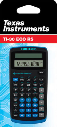 Vedecká kalkulačka Texas Instruments TI-30 ECO RS – jednoriadkový 10-miestny displej, solárne napájanie, čierna 2