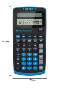 Vedecká kalkulačka Texas Instruments TI-30 ECO RS – jednoriadkový 10-miestny displej, solárne napájanie, čierna 5