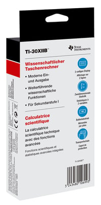 Vedecká školská kalkulačka Texas Instruments TI-30 XIIB – dvojriadkový displej, trigonometrické funkcie, štatistika, biela, na batérie 2