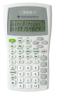 Vedecká školská kalkulačka Texas Instruments TI-30 XIIB – dvojriadkový displej, trigonometrické funkcie, štatistika, biela, na batérie 1