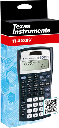 Texas Instruments TI-30 XIIS kétsoros iskolai számológép, napelemes/elemes - sötétkék 3