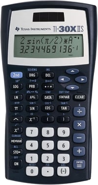 Texas Instruments TI-30 XIIS kétsoros iskolai számológép, napelemes/elemes - sötétkék 1