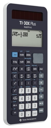 Vedecká školská kalkulačka Texas Instruments TI-30X Plus MathPrint – 4-riadková, solárne a batériové napájanie, tmavomodrá 3