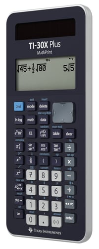 Vedecká školská kalkulačka Texas Instruments TI-30X Plus MathPrint – 4-riadková, solárne a batériové napájanie, tmavomodrá 4